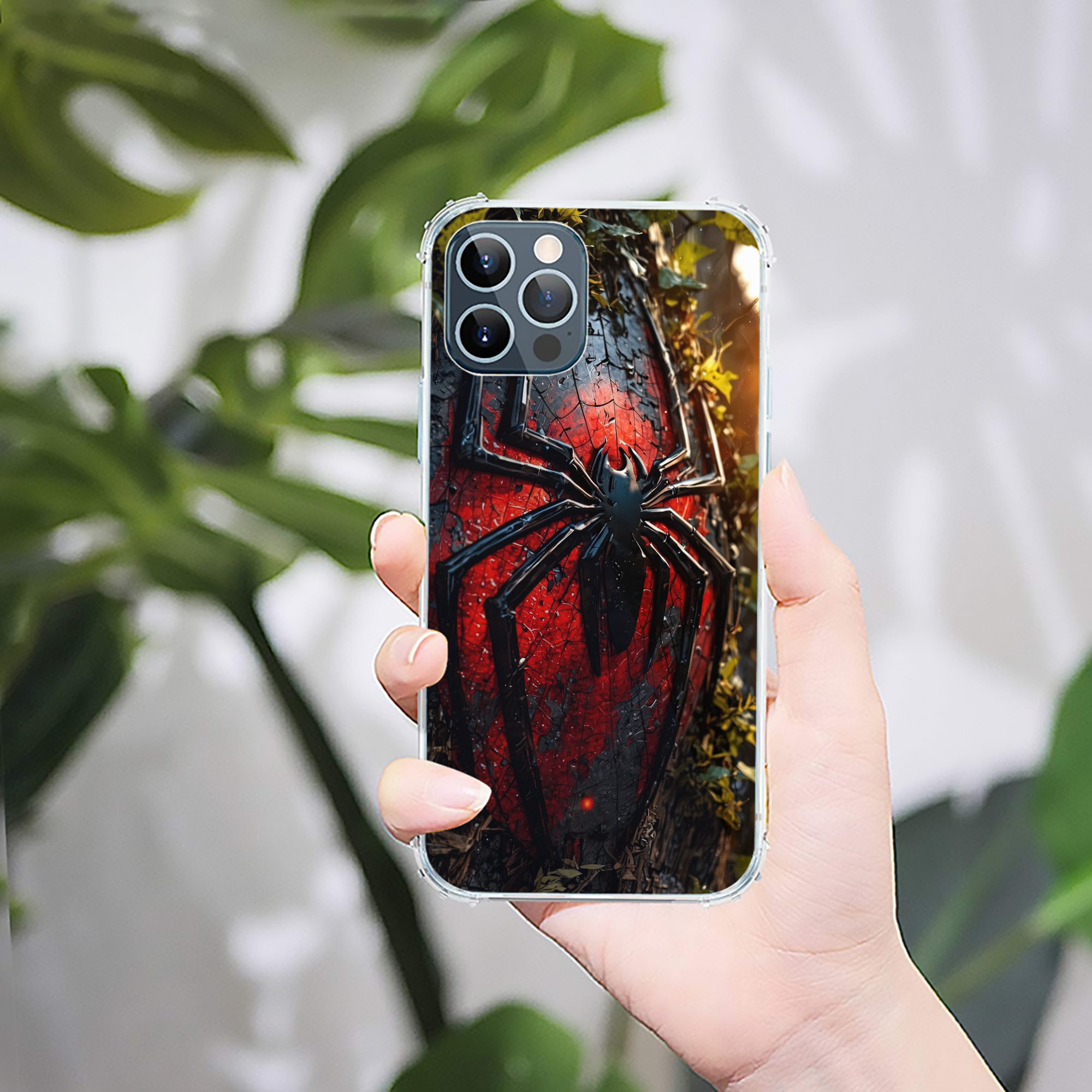 （画像用） Spider Man スパイダーマン 【iPhone 12シリーズ対応】透明スマホケース（クリアソフトケース）